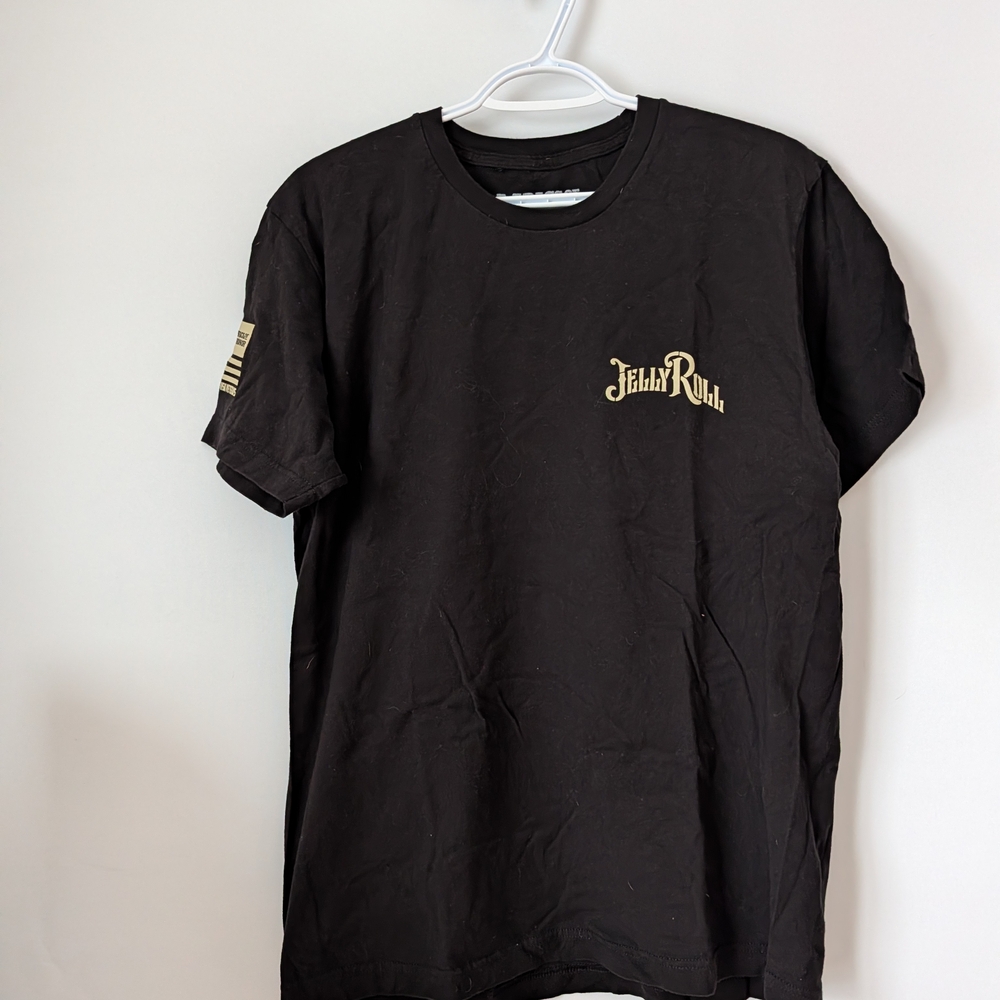 Black Short Sleeve Men's Jelly Roll Tee